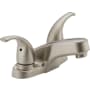 Peerless Core 1.0 GPM Centerset Bathroom Faucet with and Metal Push Pop Drain Assembly - Lifetime Limited Warranty Brilliance Brushed Nickel