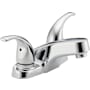 Peerless Core 1.0 GPM Centerset Bathroom Faucet with and Metal Push Pop Drain Assembly - Lifetime Limited Warranty Chrome