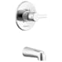 Peerless Flute Tub Trim Kit with Non Diverter Tub Spout - Less Rough-In Chrome