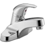 Peerless Core 1.0 GPM Bathroom Faucet Centerset with Single Lever Handle and Push Pop Drain Assembly - Lifetime Limited Warranty Chrome