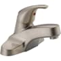 Peerless Core 1.0 GPM Bathroom Faucet Centerset with Single Lever Handle and Push Pop Drain Assembly - Lifetime Limited Warranty Brilliance Brushed Nickel