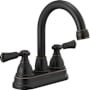 Peerless Elmhurst 1 GPM Centerset Bathroom Faucet with Push Pop-Up Drain Assembly Oil Rubbed Bronze