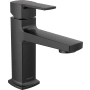 Peerless Ezra 1.0 GPM Single Hole Bathroom Faucet with Push Pop-Up Drain Assembly Matte Black