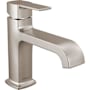 Peerless Ezra 1 GPM Single Hole Bathroom Faucet with Metal Push Pop-Up Drain Assembly Brushed Nickel