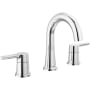 Peerless Flute 1 GPM Widespread Bathroom Faucet with Pop-Up Drain Assembly Chrome