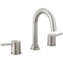 Peerless Precept Two Handle Widespread Bathroom Faucet with Pop-up Drain Assembly Brushed Nickel