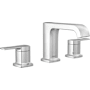 Peerless Ezra 1 GPM Widespread Bathroom Faucet with Push Pop-Up Drain Assembly Chrome