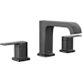 Peerless Ezra 1 GPM Widespread Bathroom Faucet with Push Pop-Up Drain Assembly Matte Black