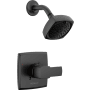Peerless Ezra Shower Only Trim Package with 1.5 GPM Multi Function Shower Head - Less Rough In Matte Black
