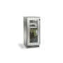 Perlick 15 Inch Wide 30 Can Capacity Beverage Center with Left Hinge and Door Lock Stainless Steel Framed Glass