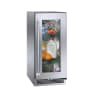 Perlick 15 Inch Wide 2.8 Cu. Ft. Outdoor Compact Refrigerator with Right Hinge and Door Lock Stainless Steel Framed Glass