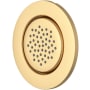 Perrin and Rowe Single Function Round Brass Body Spray Satin English Gold