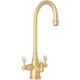 Perrin and Rowe Georgian Era 1.5 GPM Hot and Cold Water Dispenser Satin English Gold