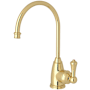 Perrin and Rowe Georgian Era 0.5 GPM Hot Water Dispenser Unlacquered Brass (Living Finish)