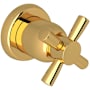 Perrin and Rowe Holborn Single Handle 3 Function Diverter / Volume Control Valve Trim - Less Valve Unlacquered Brass (Living Finish)