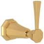 Perrin and Rowe Deco Single Handle 3 Function Diverter / Volume Control Valve Trim - Less Valve English Gold