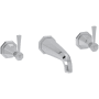 Perrin and Rowe Deco Wall Mounted Tub Filler Polished Chrome