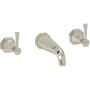 Perrin and Rowe Deco Wall Mounted Tub Filler Polished Nickel