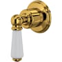Perrin and Rowe Edwardian 3 Function Diverter Valve Trim - Less Valve Unlacquered Brass (Living Finish)