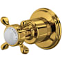 Perrin and Rowe Edwardian 3 Function Diverter Valve Trim - Less Valve Unlacquered Brass (Living Finish)