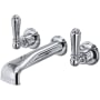 Perrin and Rowe Edwardian Wall Mounted Tub Filler Polished Chrome