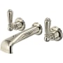 Perrin and Rowe Edwardian Wall Mounted Tub Filler Polished Nickel