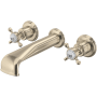 Perrin and Rowe Edwardian Wall Mounted Tub Filler Satin Nickel