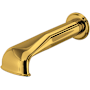 Perrin and Rowe Edwardian 8-1/2" Tub Spout Unlacquered Brass (Living Finish)