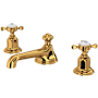 Perrin and Rowe Edwardian 1.2 GPM Widespread Bathroom Faucet with Pop-Up Drain Assembly English Gold