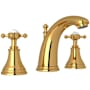 Perrin and Rowe Georgian Era 1.2 GPM Widespread Bathroom Faucet with Pop-Up Drain Assembly Unlacquered Brass (Living Finish)