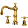 Perrin and Rowe Edwardian 1.2 GPM Widespread Bathroom Faucet with Pop-Up Drain Assembly Unlacquered Brass (Living Finish)