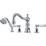 Perrin and Rowe Edwardian Deck Mounted Roman Tub Filler with Built-In Diverter - Includes Hand Shower Polished Chrome