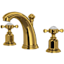 Perrin and Rowe Edwardian 1.2 GPM Widespread Bathroom Faucet with Pop-Up Drain Assembly Unlacquered Brass (Living Finish)