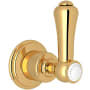 Perrin and Rowe Georgian Era Single Handle 3 Function Diverter / Volume Control Valve Trim - Less Valve English Gold
