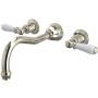 Perrin and Rowe Edwardian Wall Mounted Tub Filler Polished Nickel