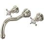 Perrin and Rowe Edwardian Wall Mounted Tub Filler Polished Nickel
