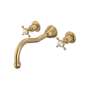 Perrin and Rowe Edwardian Wall Mounted Tub Filler Satin English Gold
