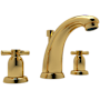 Perrin and Rowe Holborn 1.2 GPM Widespread Bathroom Faucet with Pop-Up Drain Assembly Unlacquered Brass (Living Finish)