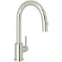 Perrin and Rowe Holborn 1.8 GPM Single Hole Pull Down Bar Faucet Polished Nickel