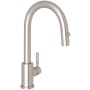 Perrin and Rowe Holborn 1.8 GPM Single Hole Pull Down Bar Faucet Satin Nickel