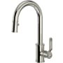 Perrin and Rowe Armstrong 1.8 GPM Single Hole Pull Down Bar Faucet Polished Nickel