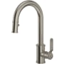 Perrin and Rowe Armstrong 1.8 GPM Single Hole Pull Down Bar Faucet Satin Nickel