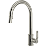 Perrin and Rowe Armstrong 1.75 GPM Single Hole Pull Down Kitchen Faucet Polished Nickel