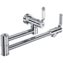 Perrin and Rowe Armstrong 1.8 GPM Wall Mounted Single Hole Pot Filler with Brass Handles Polished Chrome