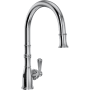 Perrin and Rowe Georgian Era 1.75 GPM Touchless Single Hole Pull Down Kitchen Faucet Polished Chrome