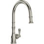 Perrin and Rowe Georgian Era 1.75 GPM Touchless Single Hole Pull Down Kitchen Faucet Polished Nickel