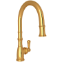 Perrin and Rowe Georgian Era 1.8 GPM Single Hole Pull Down Kitchen Faucet English Gold