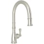 Perrin and Rowe Georgian Era 1.8 GPM Single Hole Pull Down Kitchen Faucet Polished Nickel