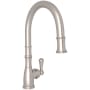Perrin and Rowe Georgian Era 1.8 GPM Single Hole Pull Down Kitchen Faucet Satin Nickel