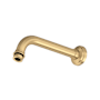 Perrin and Rowe 7" Wall Mounted Shower Arm and Flange Satin English Gold